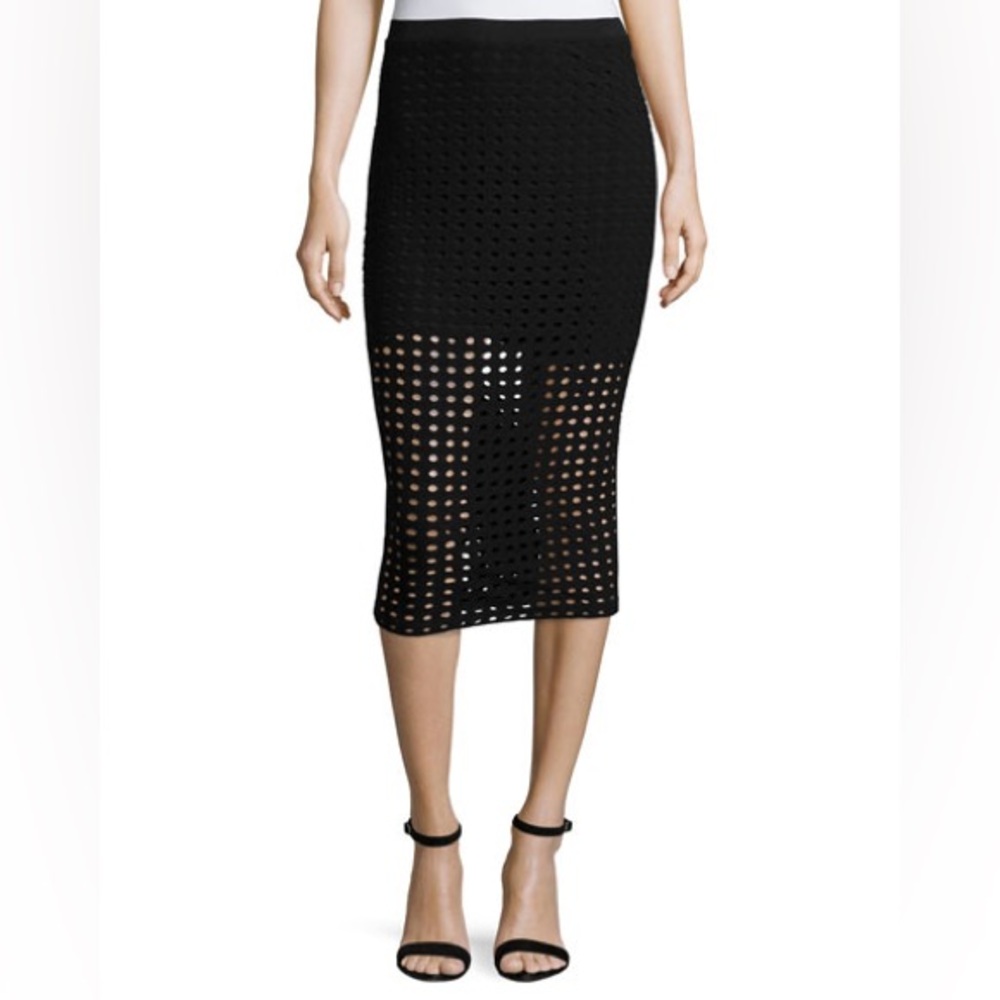 T by Alexander WANG. Jacquard midi skirt.